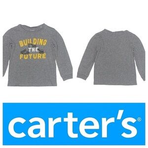 CARTER’S Boy’s Gray Graphic Long Sleeve Tee - 3T